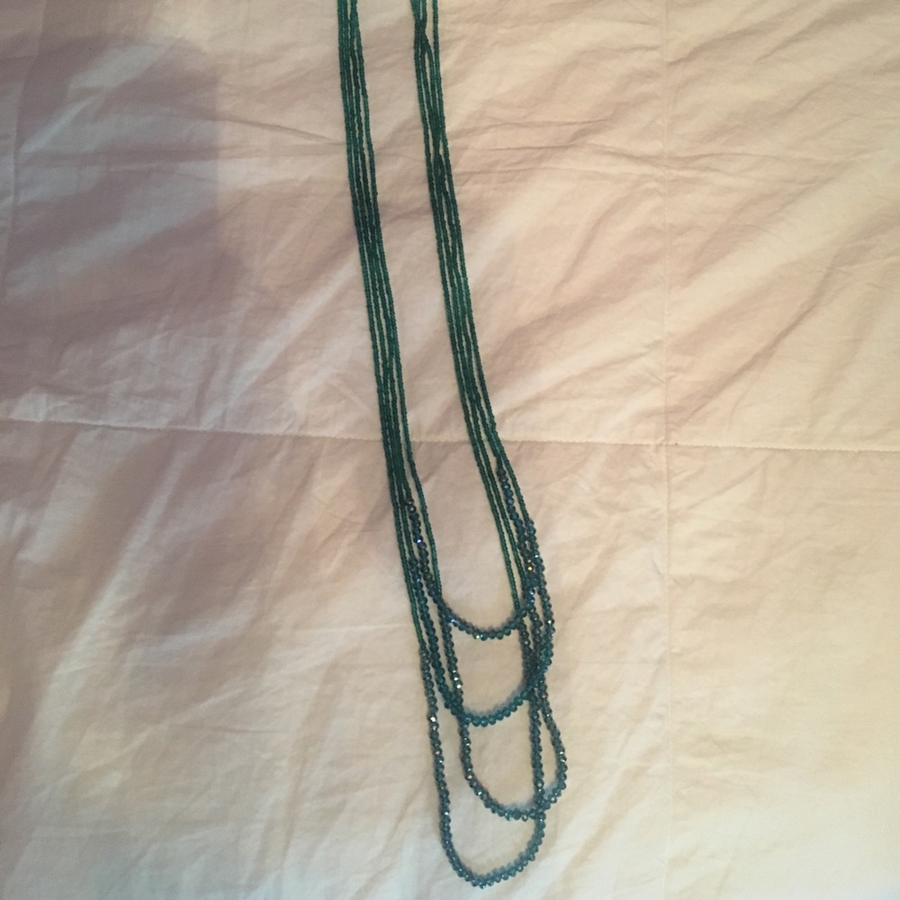 Francesca’s Long Blue Beaded Necklace